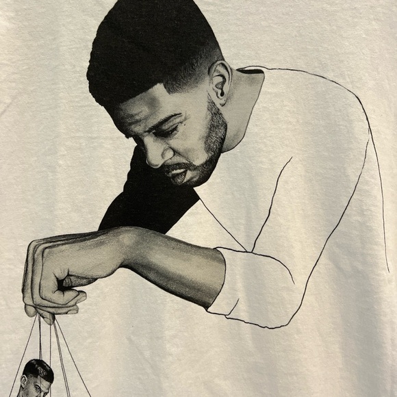 Kid Cudi TShirt CO Virgil Abloh Pulling strings White NEW - Picture 5 of 9